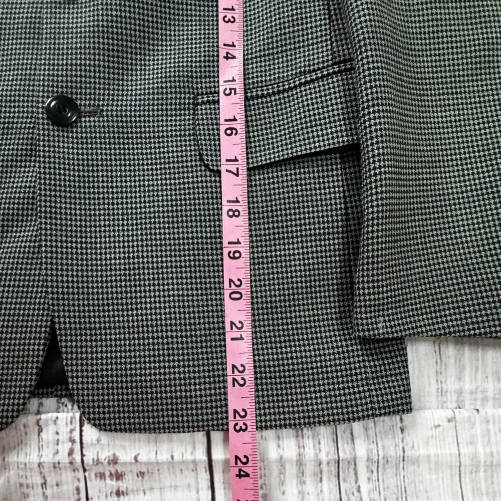 Perry Ellis Boys 10 100% Wool Houndstooth Blazer EUC